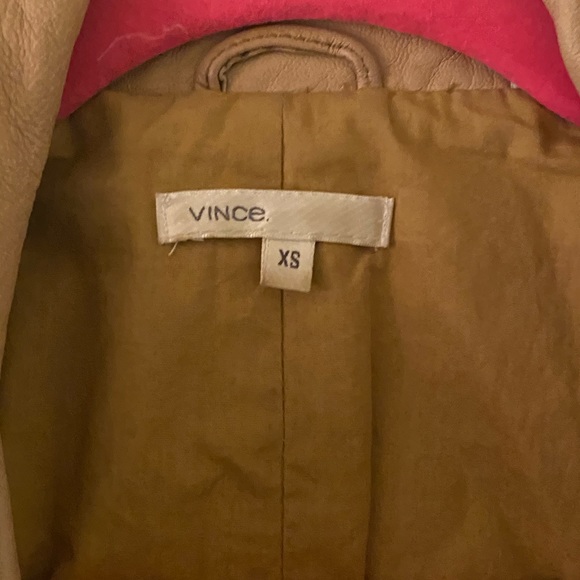 Vince camel tan leather jacket - Picture 2 of 2